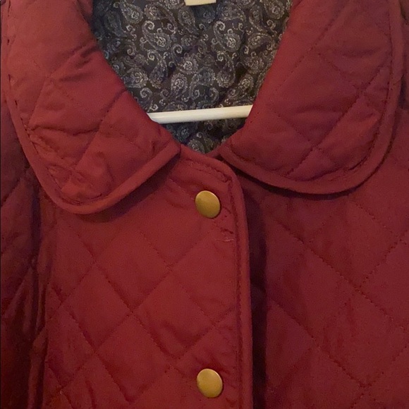 Quilted burgundy jacket by Appleseed’s petites - Picture 2 of 7